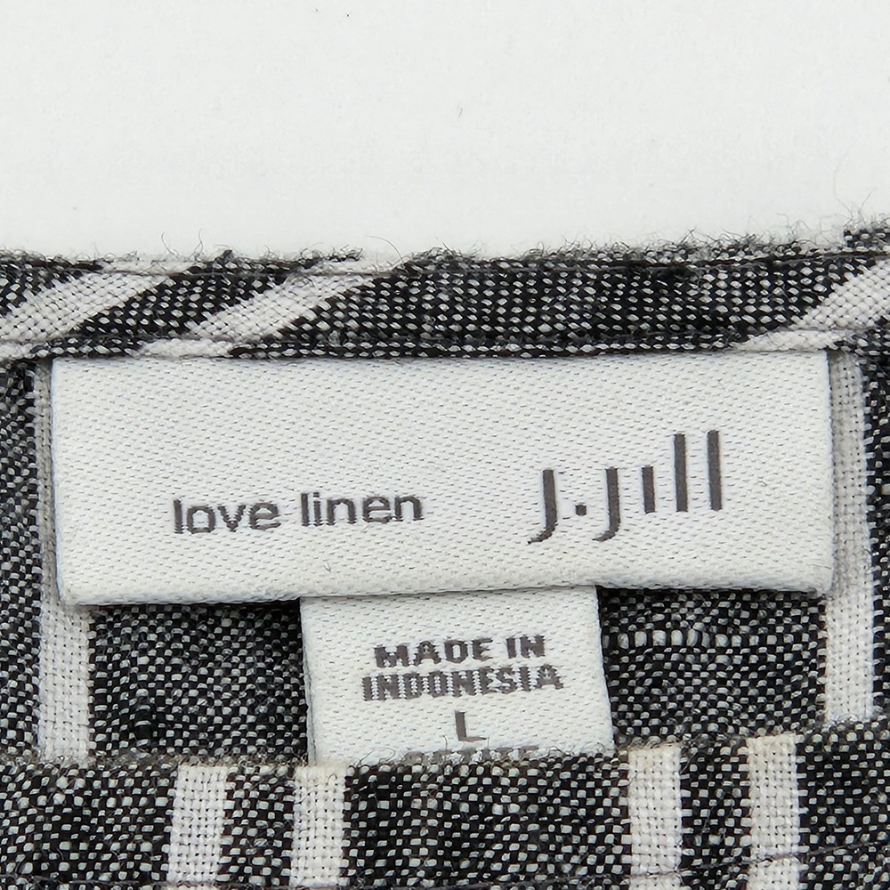 J. Jill Love Linen Stripe Sleeveless Maxi Dress Large Beach Summer Chic - Picture 3 of 7